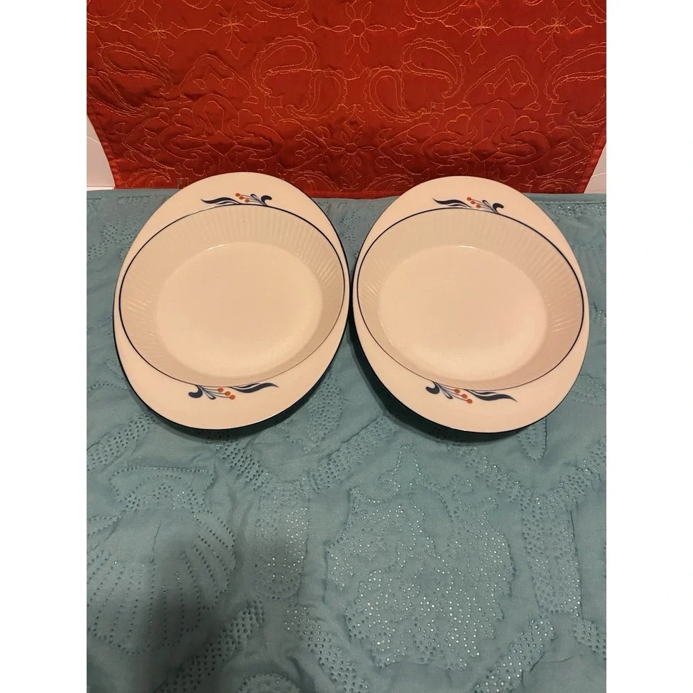 2 Vintage Dansk Bistro Maribo Oval Au Gratin Casserole Baking Dish Berries Japan